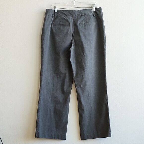 Trixie + Lulu Gray Dress Pants Slacks Straight  Wide Leg Corpcore Preppy - Picture 2 of 6